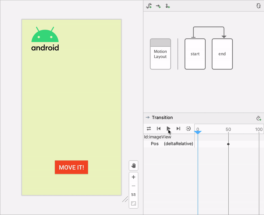 Android Studio Motion Editor